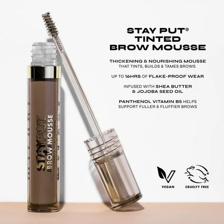 Milani Stay Put Brow Mousse Tinted Brow Color, Taupe, 0.10 fl oz | Walmart (US)