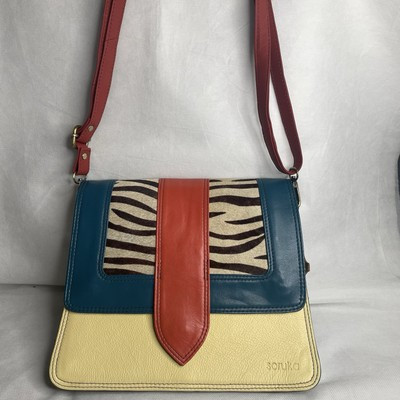 Soruka Ivy Recycled Leather Faux Fur Made in India Crossbody Purse Shoulder Bag | eBay | eBay US