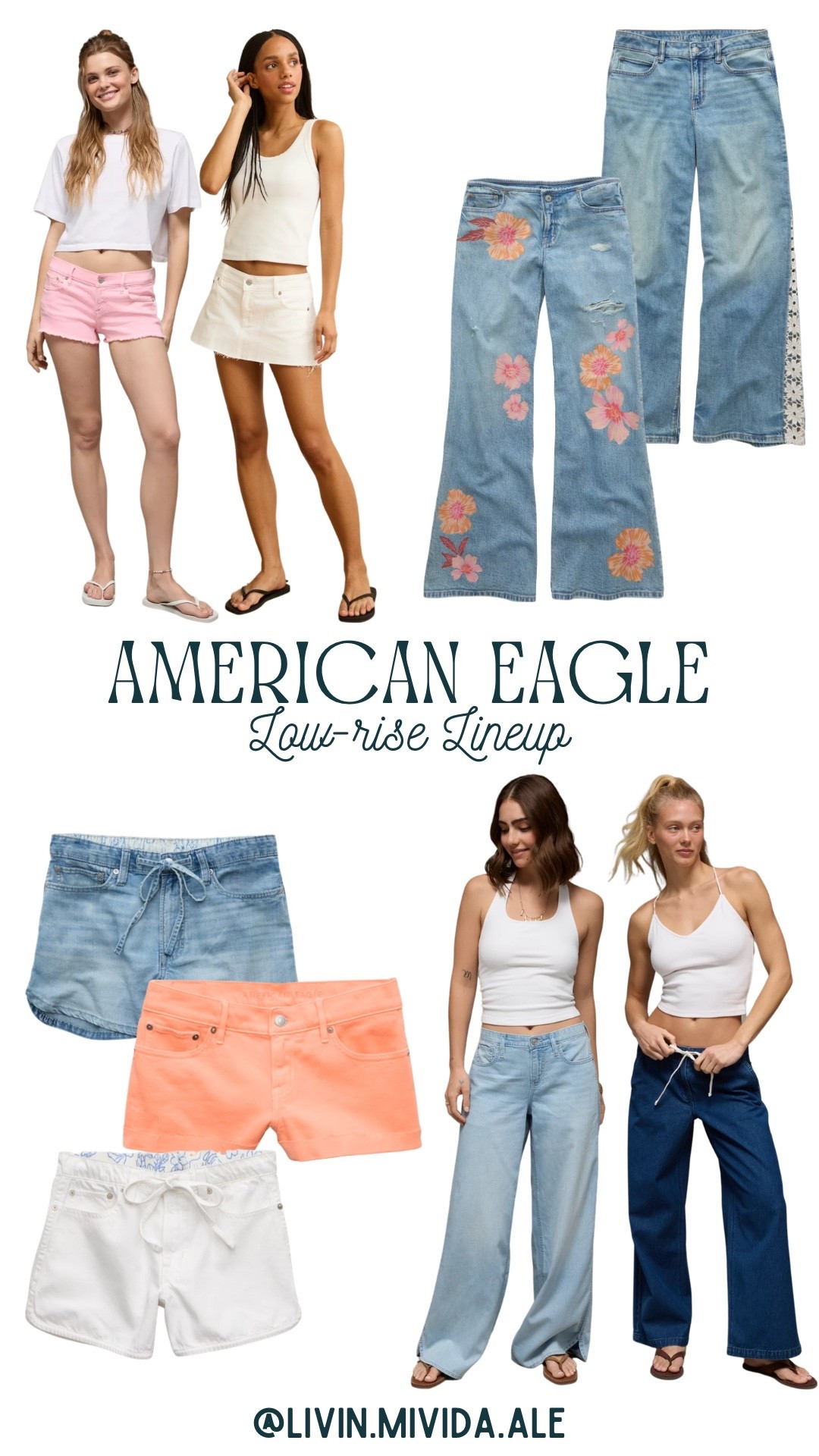 Low-rise lineup 🫶🏼

#americaneagle #lowrise #women

#LTKSeasonal #LTKootd #LTKTravel