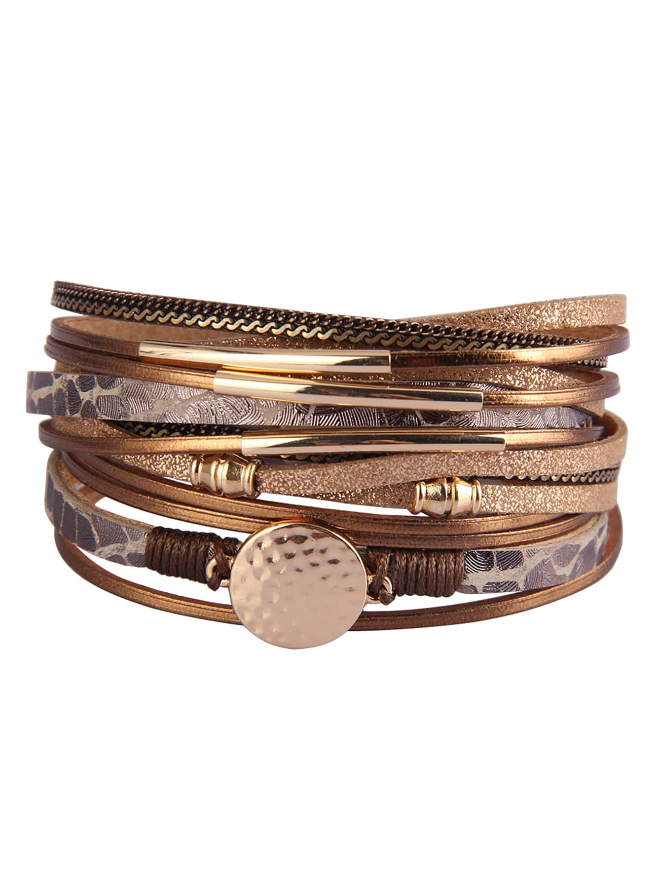 Layered PU Leather Bracelet | SHEIN