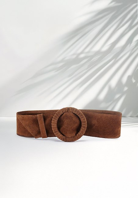 wide suede waist belt | Lascana