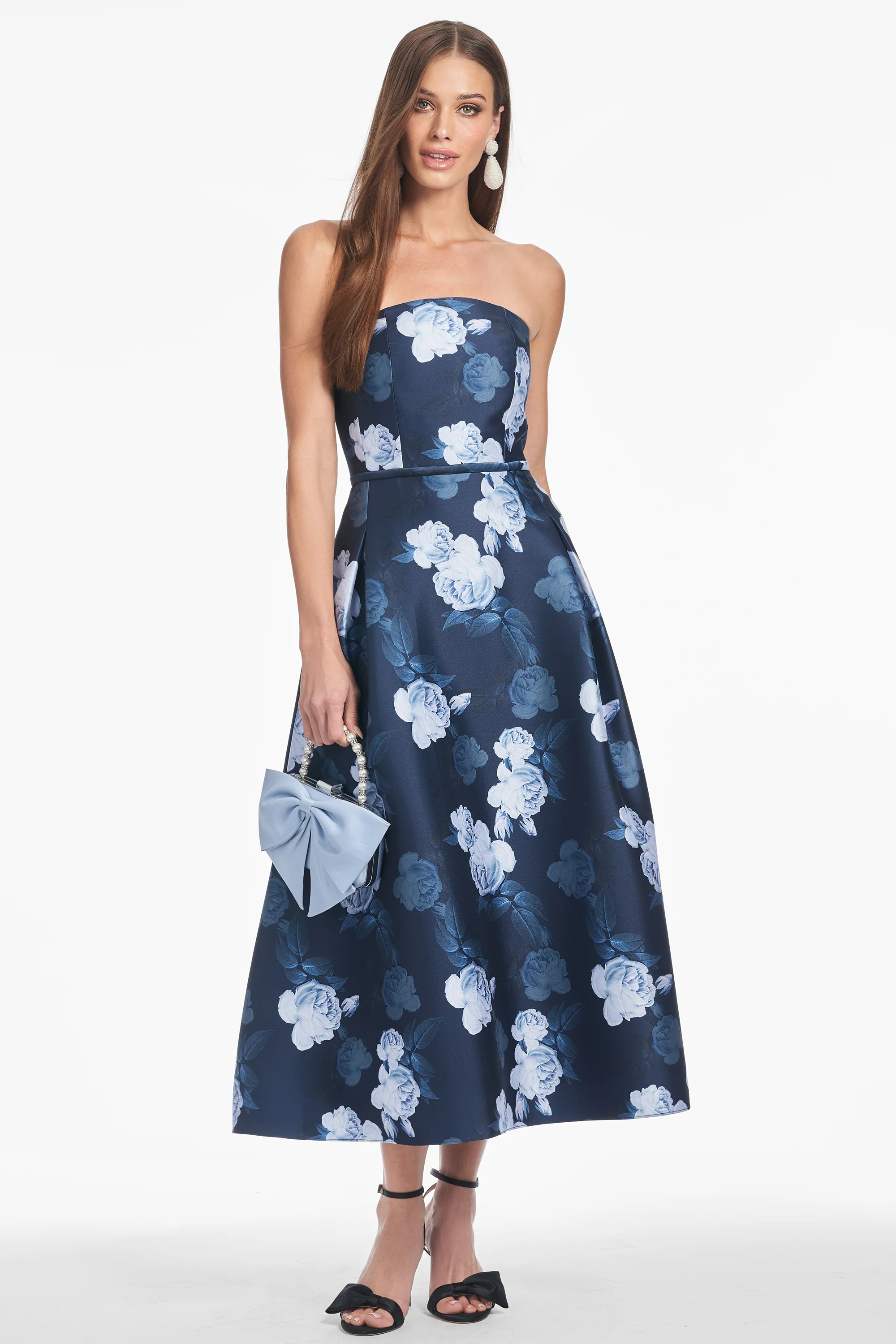 SHAY DRESS - MIDNIGHT GLACIAL ROSE | Sachin and Babi