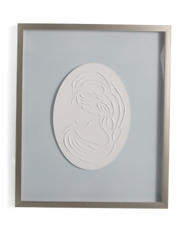 20x24 Wedge Wood Cameo Shadowbox Champagne Wall Art | TJ Maxx