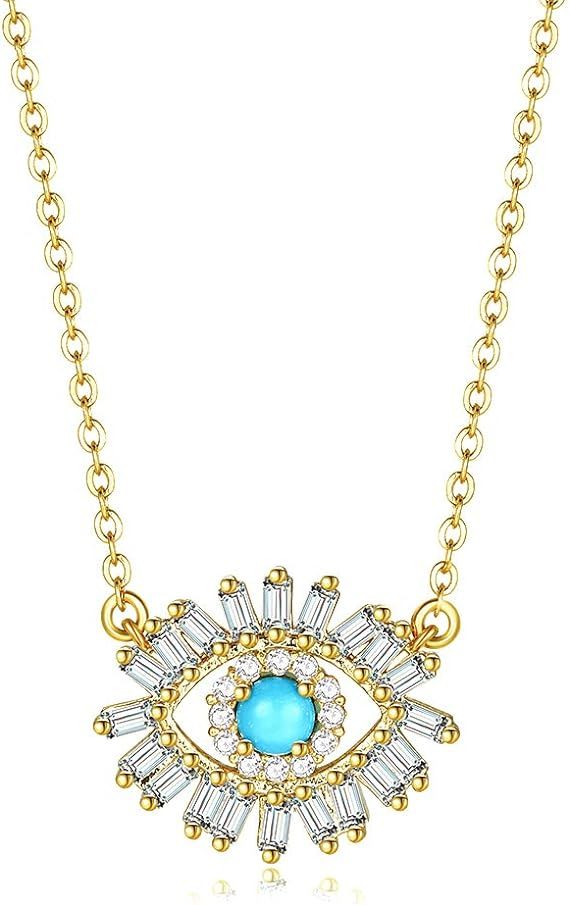 Obidos Evil Eye Jewelry Pendant Necklace S925 Post Earrings Evil Eye Adjustable Ring Turquoise Lu... | Amazon (US)