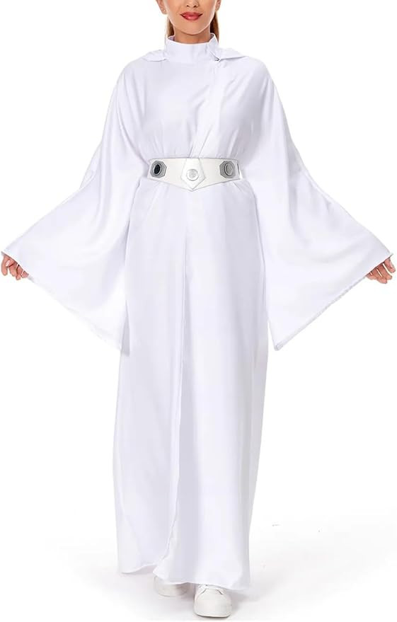 Heodols Womens Princess Leia Costume Dress Leia Organa Solo Cosplay Tunic Robe Halloween Outfits ... | Amazon (US)