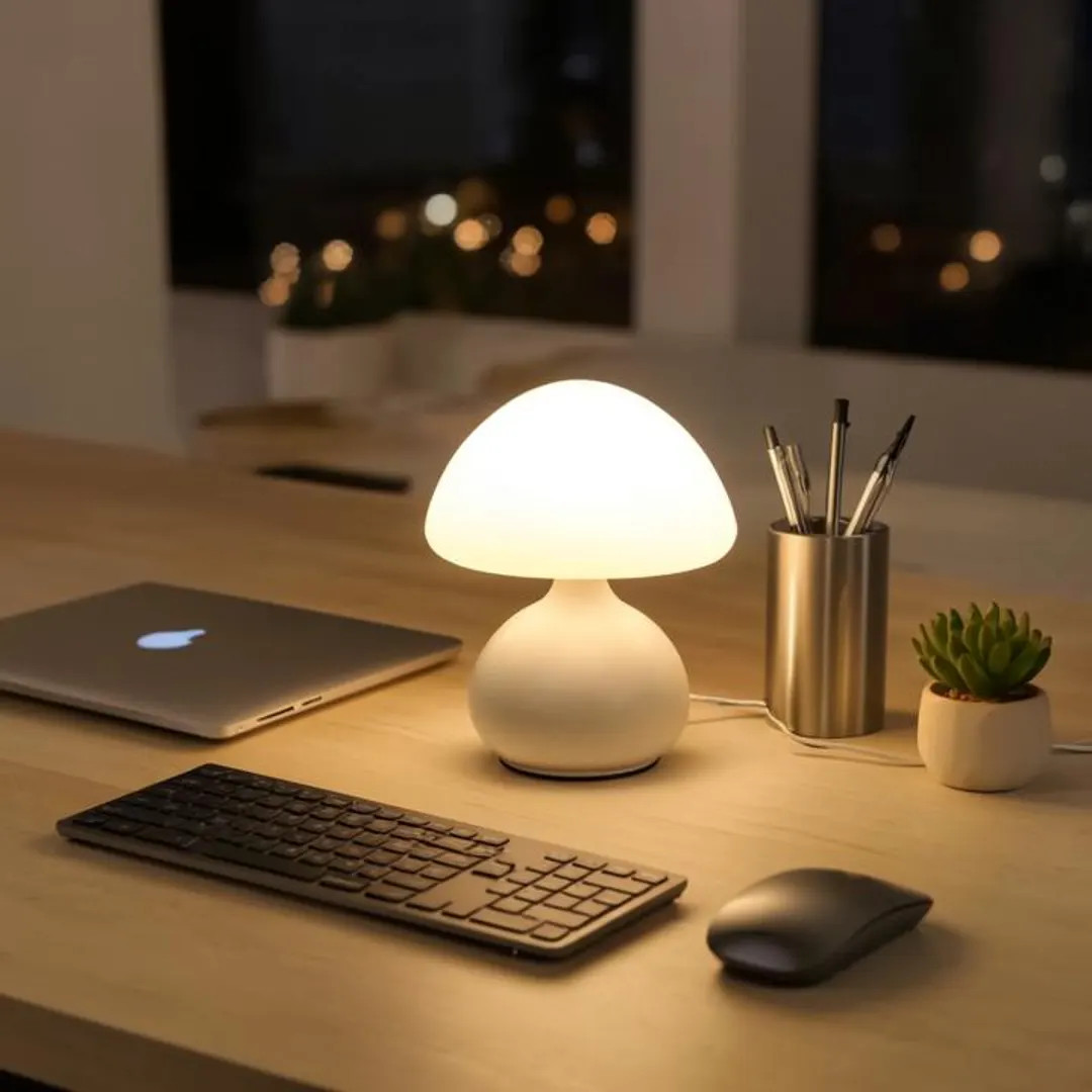 Japanese Lantern LED Table Lamp – Cozy Rice Paper Night Light for Bedroom, Living Room, Office ... | Etsy (US)