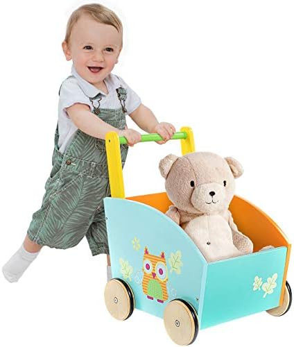 labebe - Baby Walker, Kid Shopping Cart Walker, Push Toy for 1-3 Years Old, Infant Wooden Walker,... | Amazon (US)