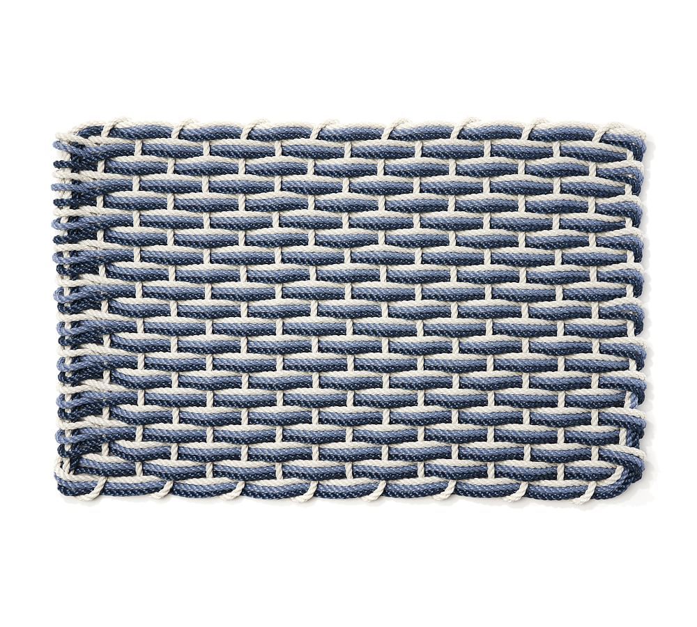The Rope Co. Coastal Tri-Tone Handwoven Doormat | Pottery Barn (US)