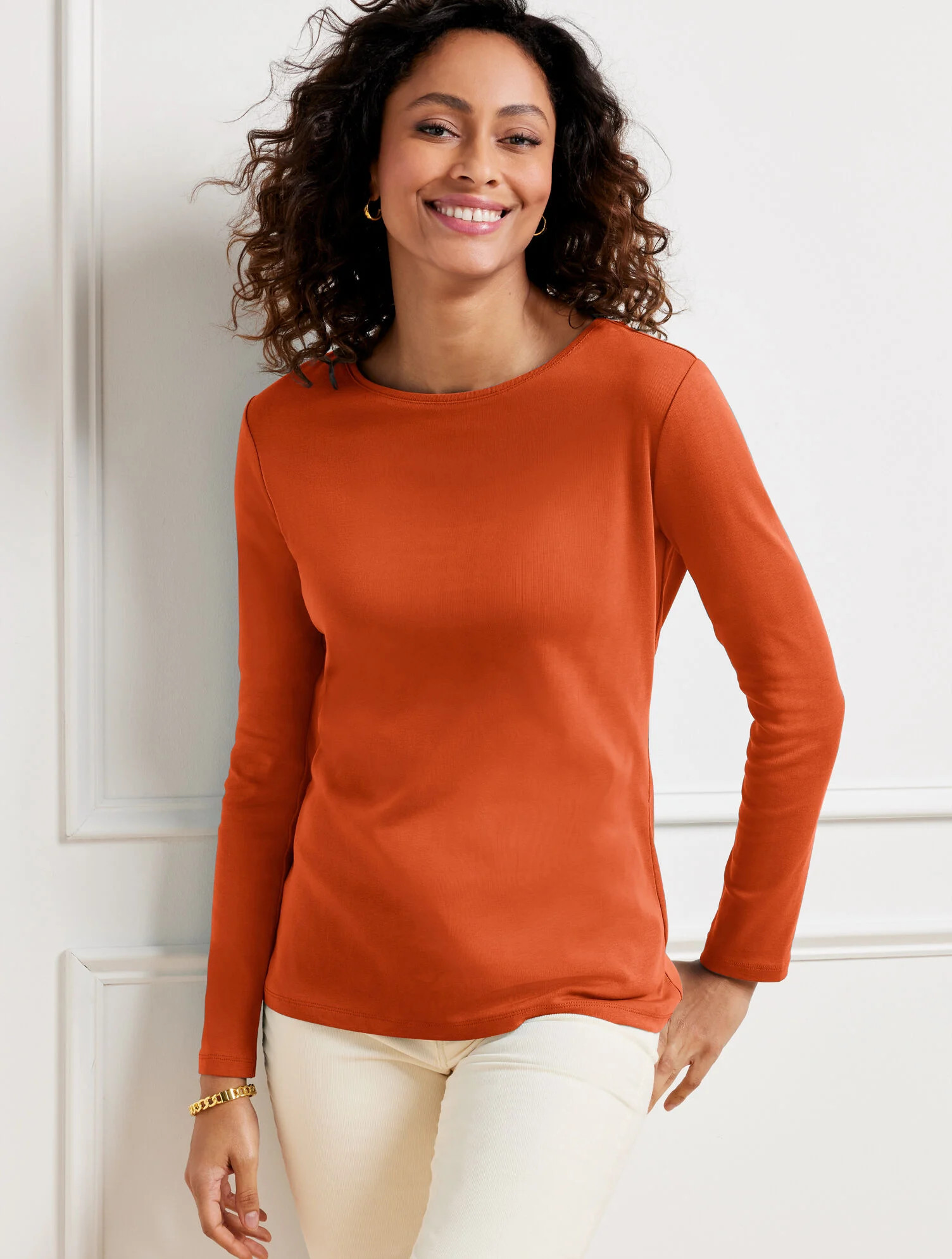 Pima Crewneck Tee - Solid | Talbots