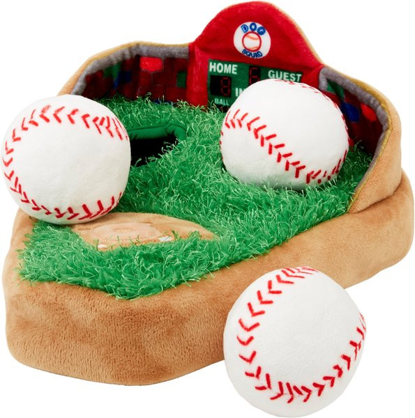 Frisco Baseball Hide & Seek Puzzle Plush Squeaky Dog Toy | Chewy.com