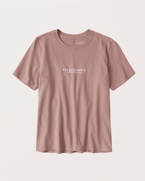 Short-Sleeve Monogram Logo Tee | Abercrombie & Fitch (US)