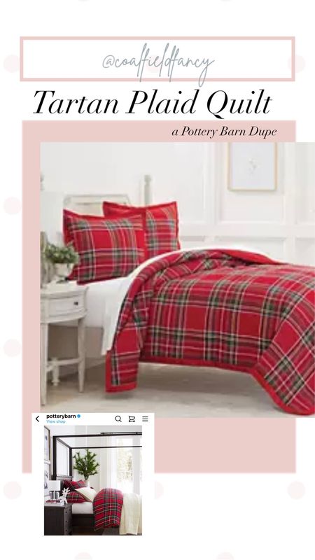 Tartan Plaid Quilt Set
Comes with shams & it’s an identical look a like for Pottery Barn Duvet cover. 

#LTKfindsunder100 #LTKHoliday #LTKhome