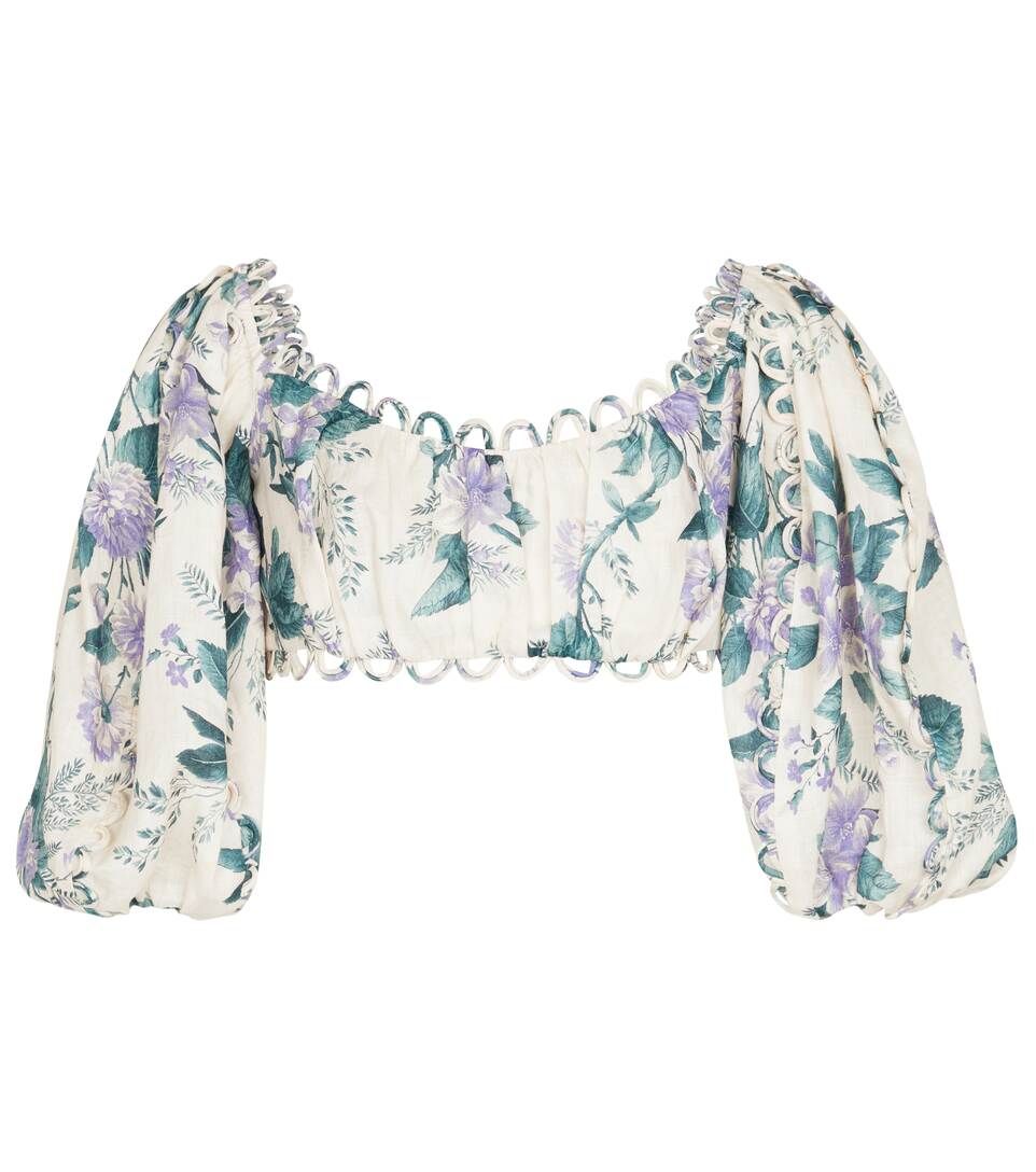 Exclusive to Mytheresa – Cassia floral linen crop top | Mytheresa (US/CA)