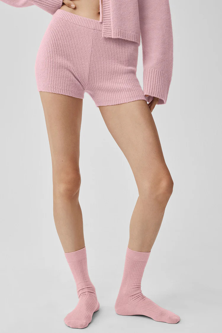 Wool Cashmere Ribbed Noble Short | Alo Yoga
