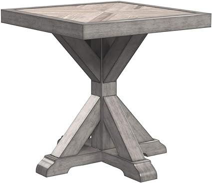 Signature Design by Ashley Beachcroft Indoor & Outdoor Square End Table, Beige | Amazon (US)
