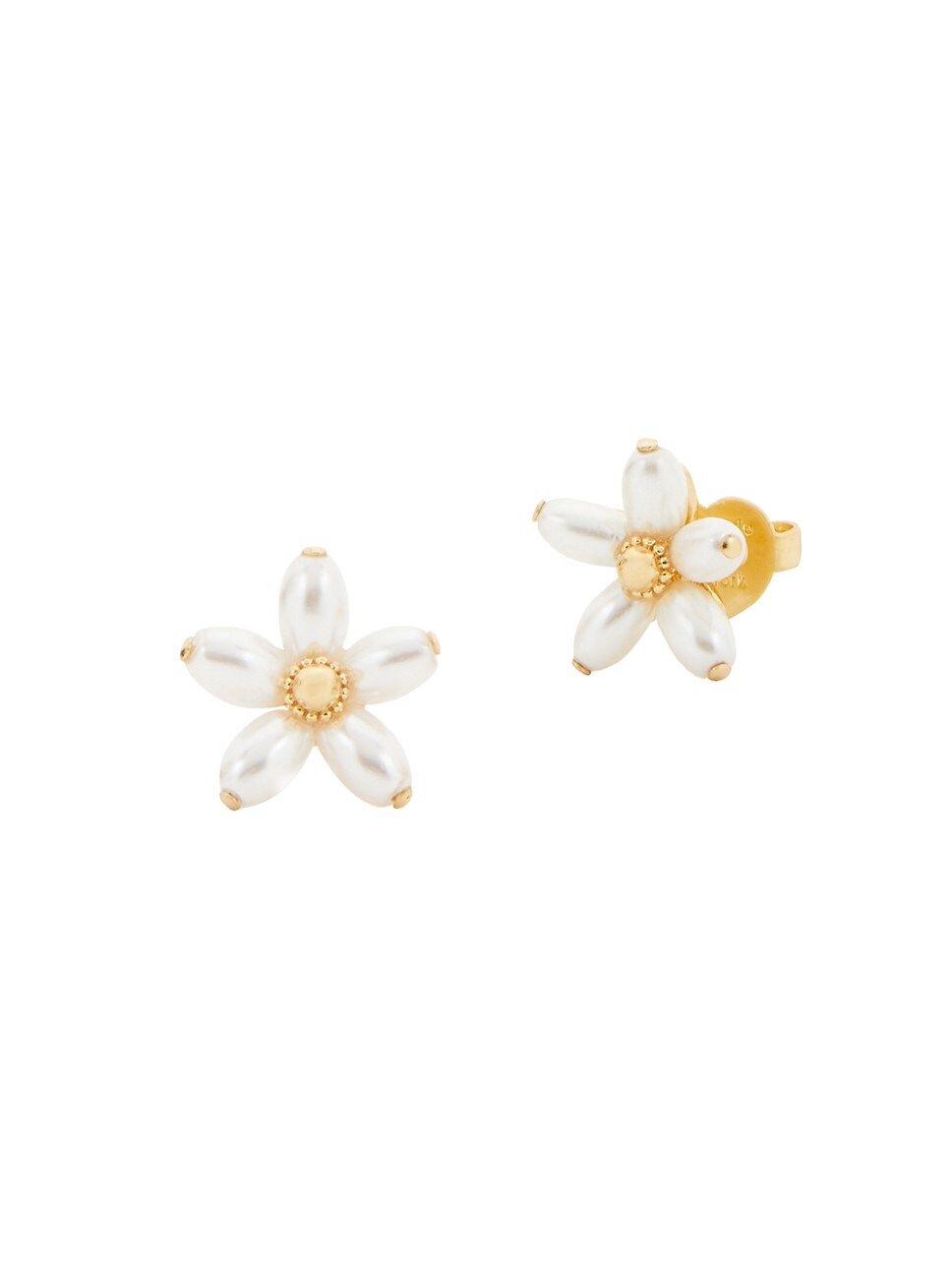 Fresh Squeeze Goldtone & Faux Pearl Flower Studs | Saks Fifth Avenue