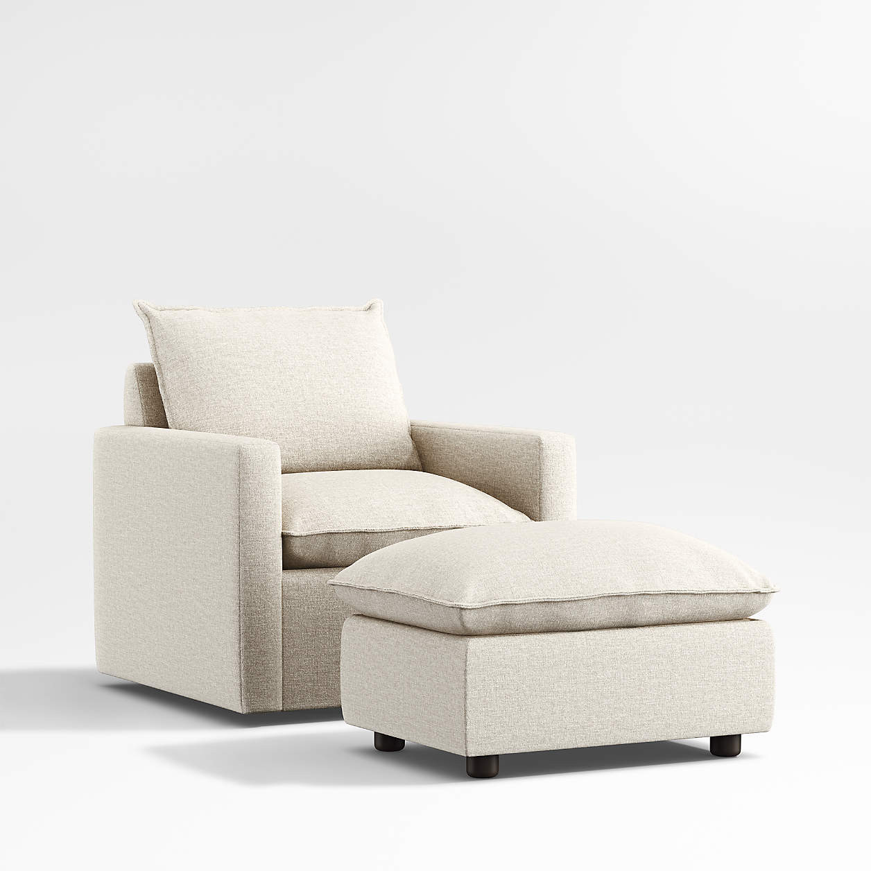 Harbour Natural Flange Nursery Swivel Glider Chair | Crate & Kids | Crate & Barrel