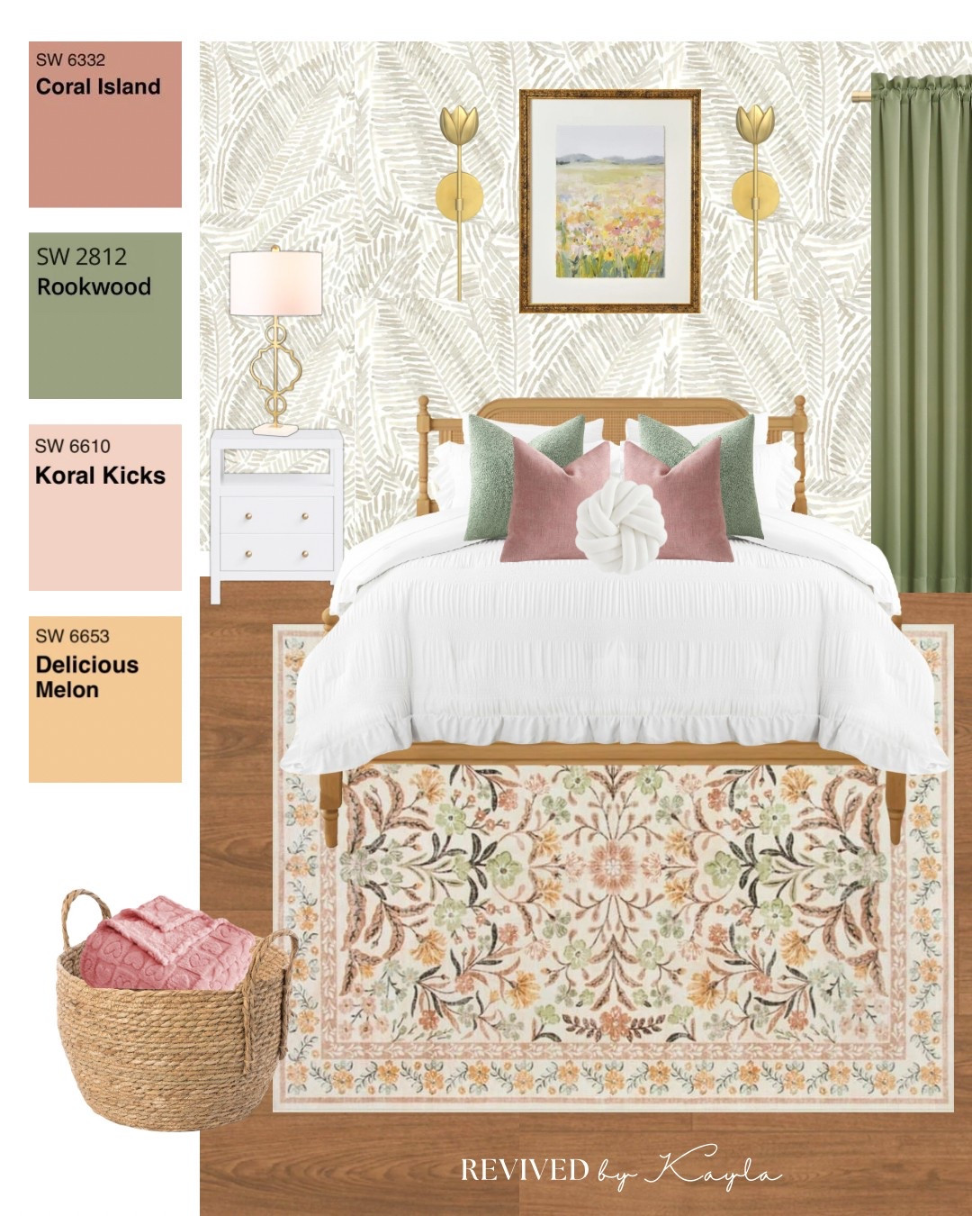 Pink, green, and orange bedroom color palette 

#homedecor #roomdesign #roomdecor #bedroom #bedroomdesign #bedroomdecor #pink #orange #green #home #homedecorinspo #homedecorideas

#LTKHome #LTKFindsUnder100 #LTKFindsUnder50