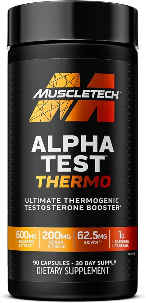 MuscleTech AlphaTest Thermo Thermogenic Testosterone Booster| Muscle Strength Builder for Men | W... | Amazon (US)