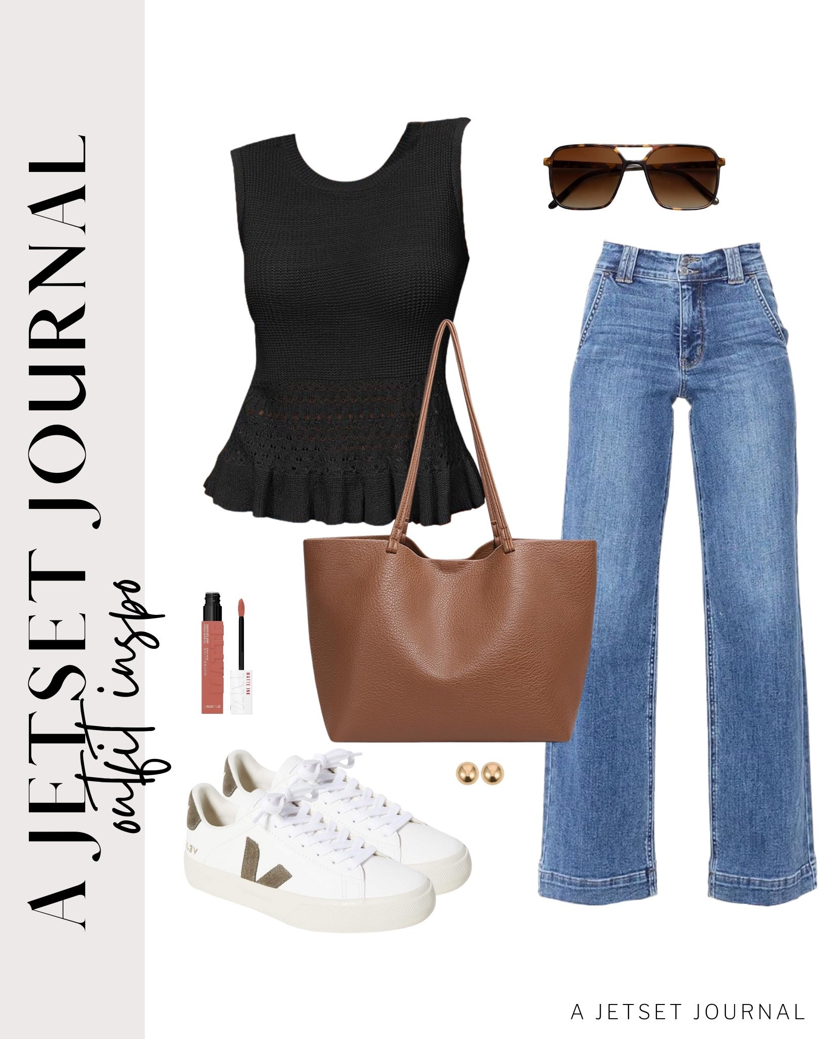 A cute crochet top and wide leg jeans, with the right accessories, will make you look put together! knit top, cute tote bag, maybelline super stay lipstick, wide leg jeans, affordable style, ways to style, shoe inspo, shoe crush, amazon finds, affordable look, transitional style, beauty must have, trendy style, fashion accessories

#LTKSeasonal #LTKStyleTip #LTKU