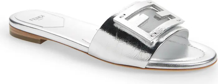 Baguette Metallic Slide Sandal | Nordstrom