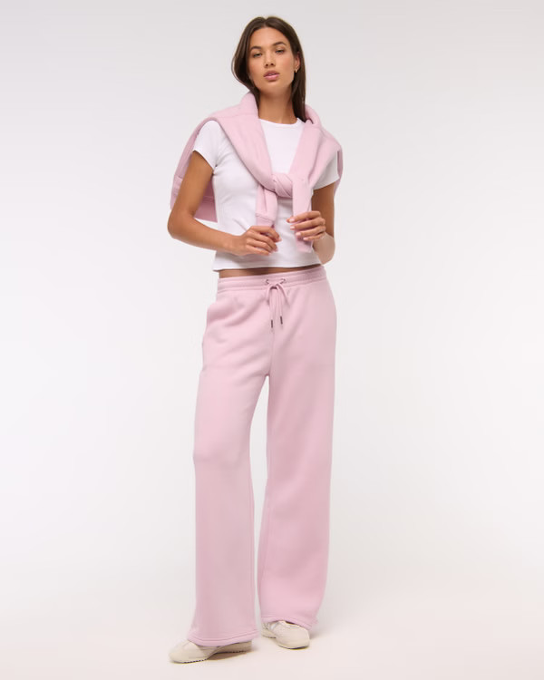 High Rise Wide Leg Sunday Sweatpant | Abercrombie & Fitch (US)