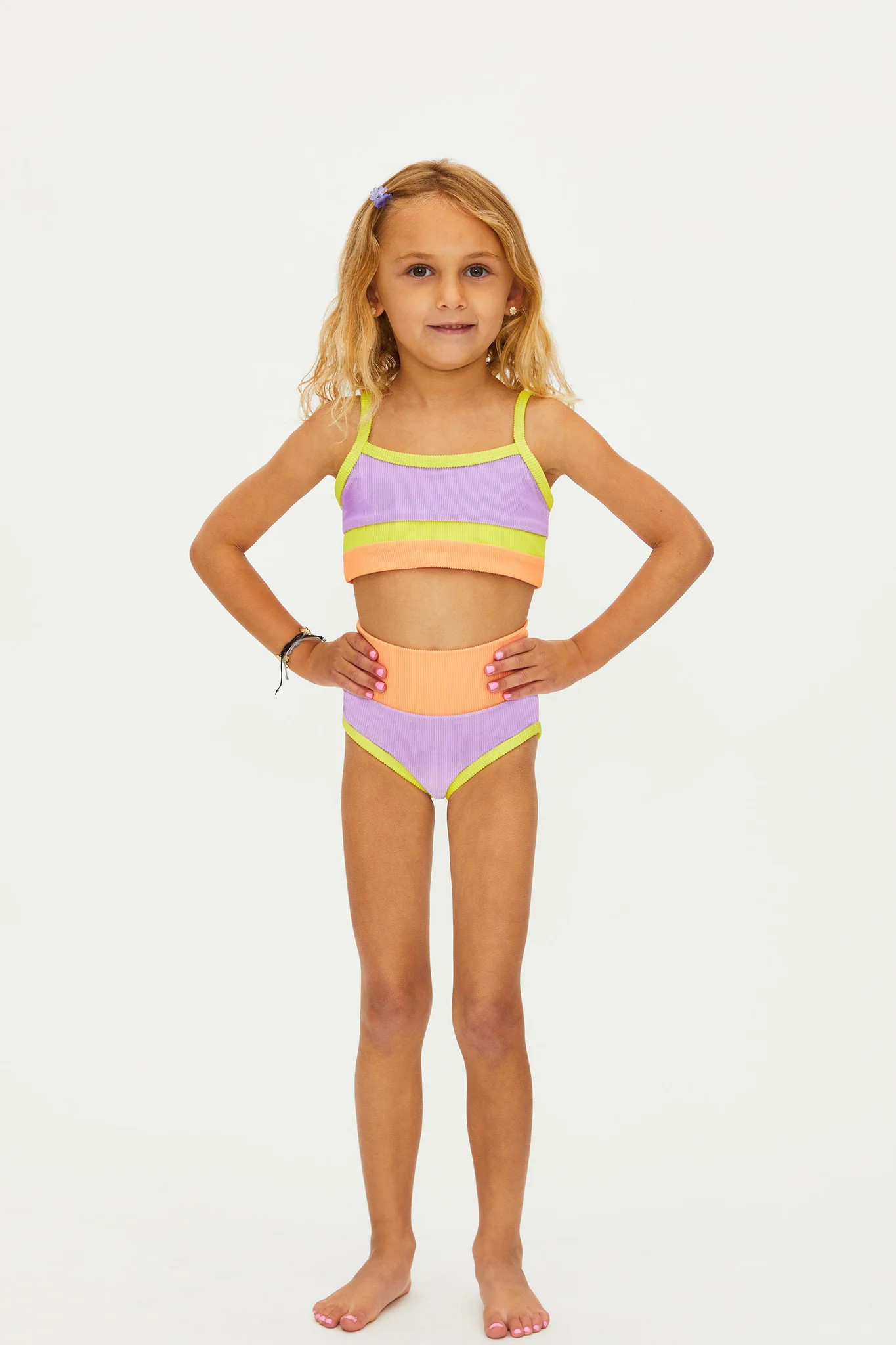 Little Eva Top and Emmie Bottom Sundazed Colorblock | Beach Riot