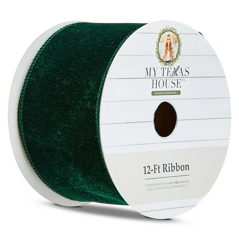Green Velvet Ribbon, 12', by My Texas House | Walmart (US)