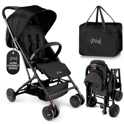 Jovial Portable Folding Baby Stroller – Compact, Lightweight, Reclining Seat with Canopy – Black | Target