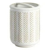 Better Homes & Gardens Reactive Glazed Ceramic Toothbrush Holder, Creamy White | Walmart (US)