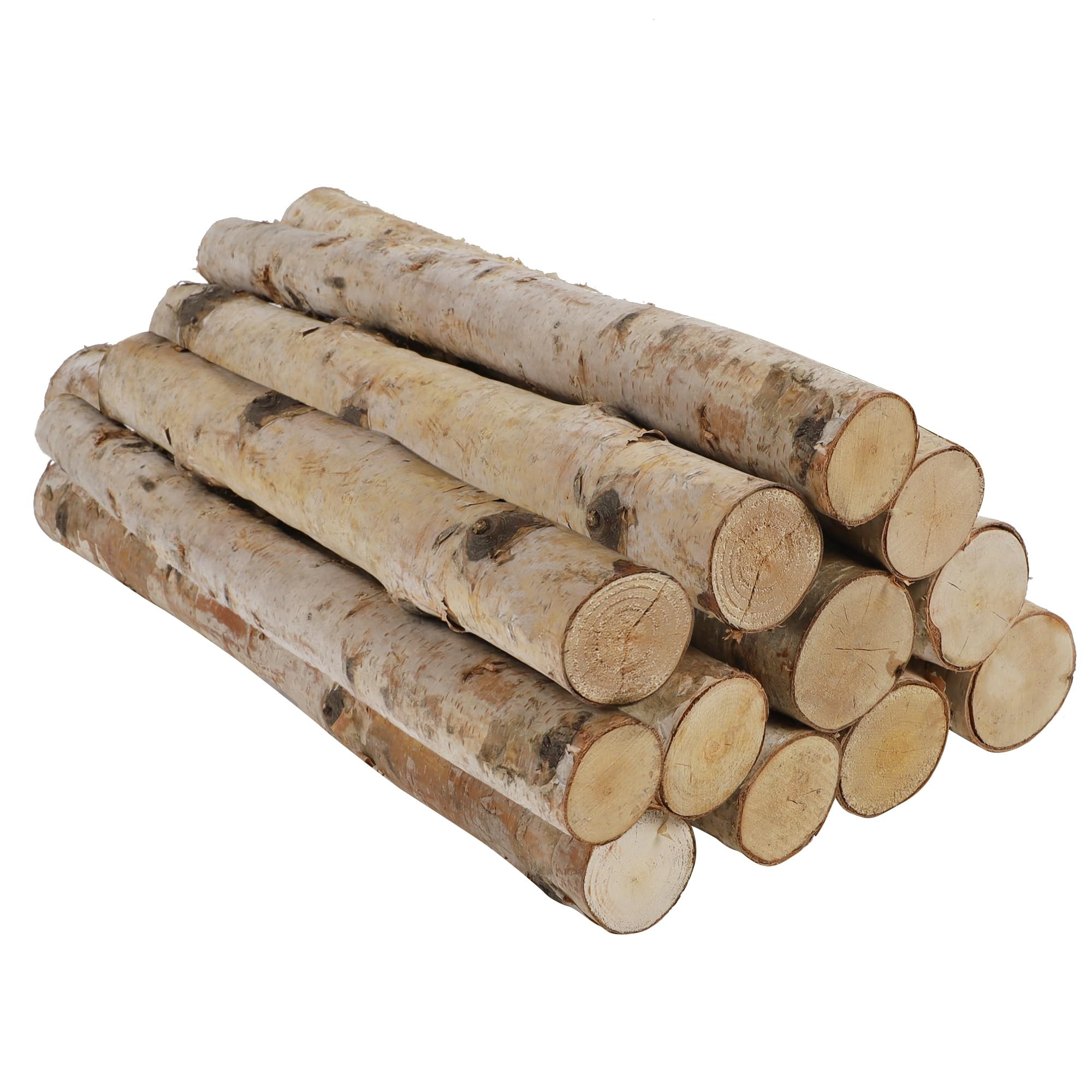 12 Pcs 16" Large White Birch Logs for Faux Fireplace Filler, Decorative Firewood for DIY Crafts, ... | Amazon (US)