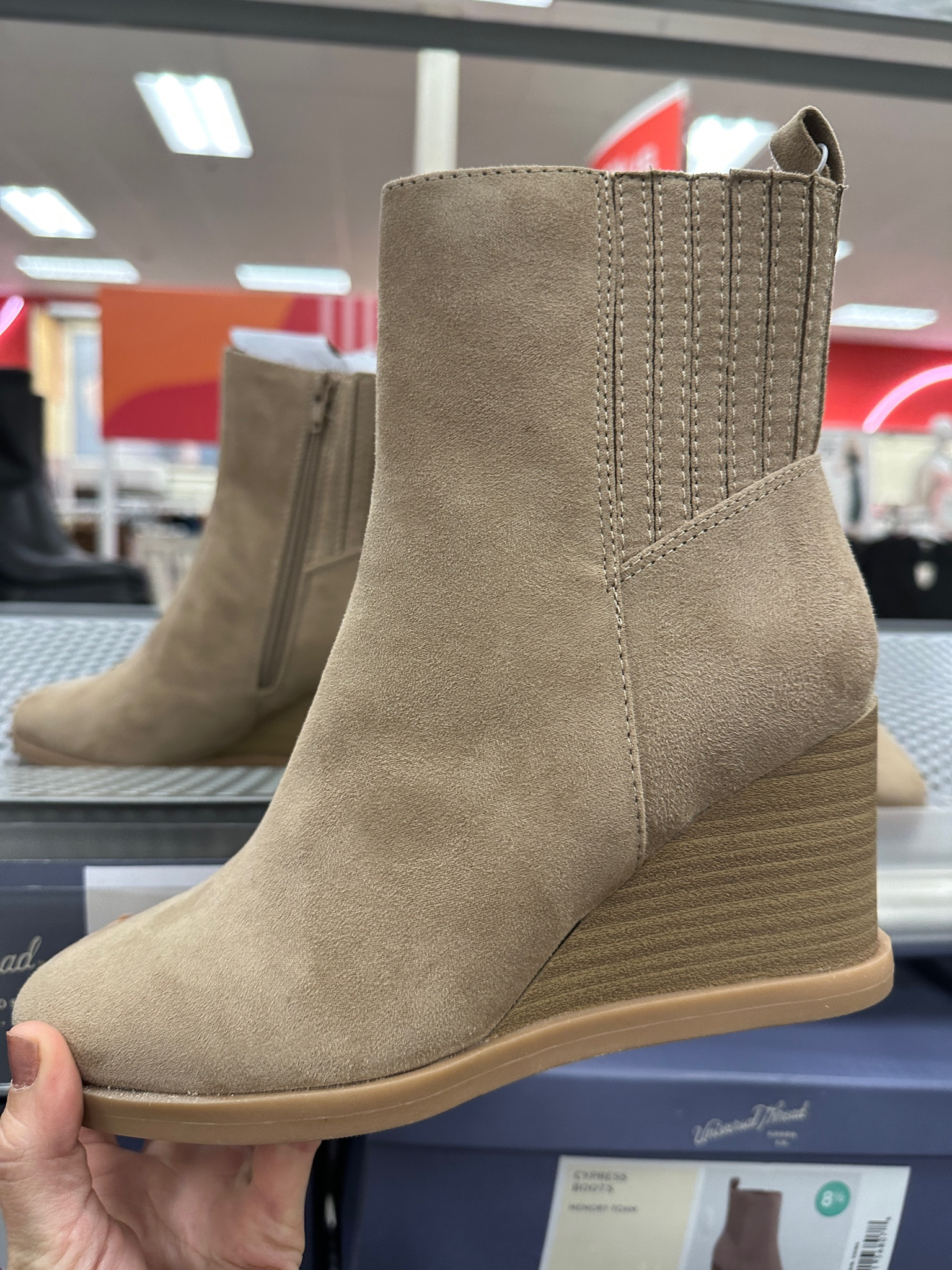 Target fall boots are SO cute this season! Love these wedge pull on ankle boots with stretchy fabric shaft. Come in black and brown. Ankle boots. Fall booties. Winter clothes. Fall outfits. Mom style. 

#LTKshoecrush #LTKHolidaySale #LTKfindsunder50