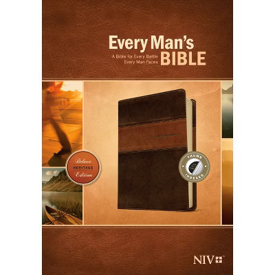 Every Man's Bible NIV, Deluxe Heritage Edition, Tutone - (Leather Bound) | Target