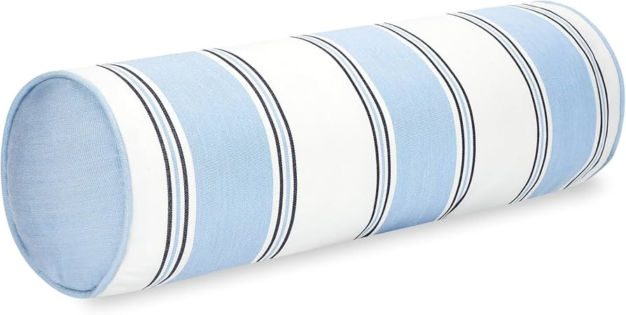 Hofdeco Premium Coastal Hampton Outdoor Performance Bolster Pillow Cover Only, 6"x20" Water Repel... | Amazon (US)