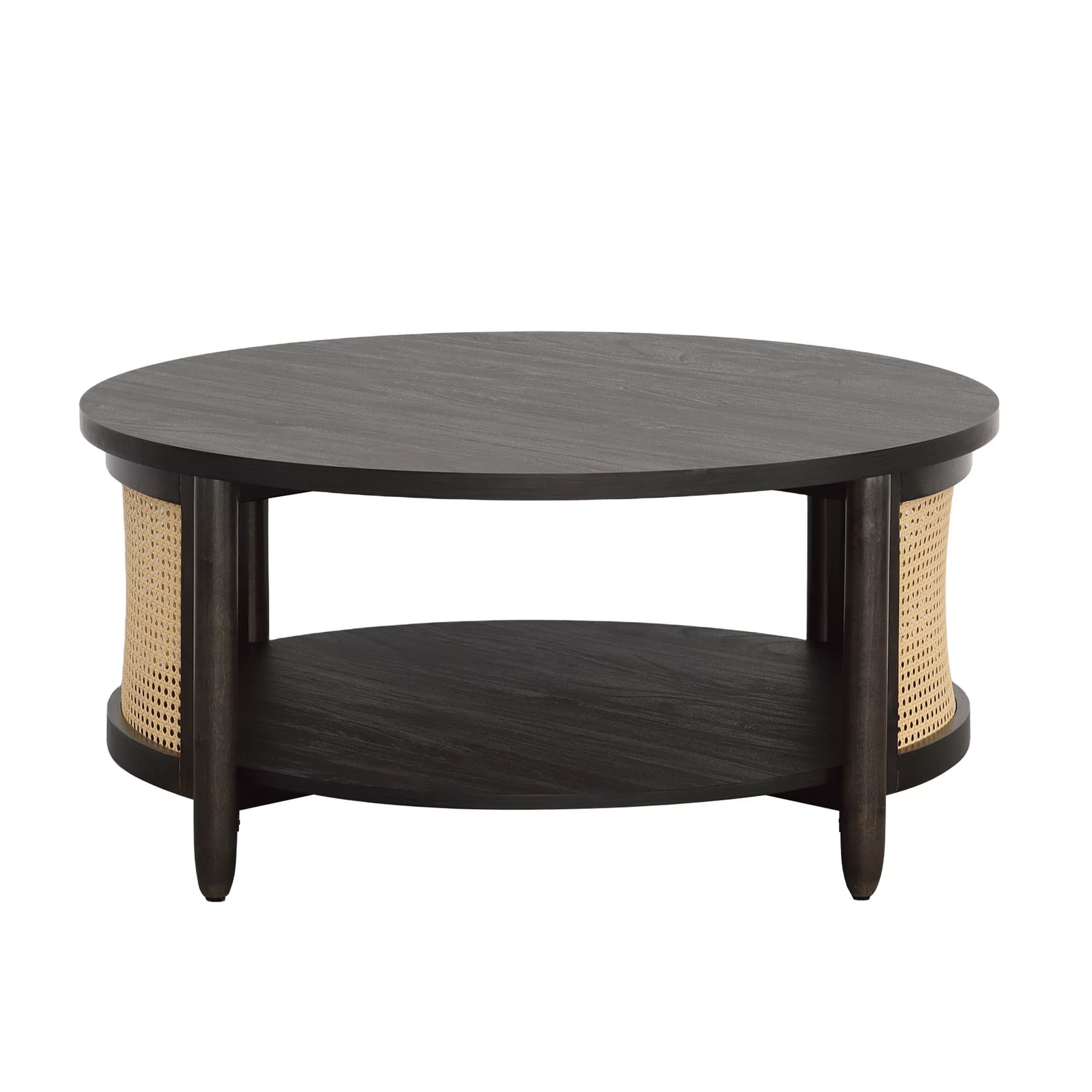 Better Homes & Gardens Springwood Caning Coffee Table, Charcoal Finish | Walmart (US)