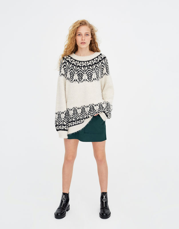 Pull jacquard frises | Pull & Bear FR