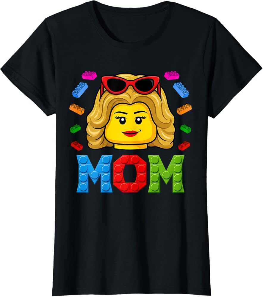 Mom Master Builder Building Bricks Blocks Mothers Day Family T-Shirt | Amazon (US)