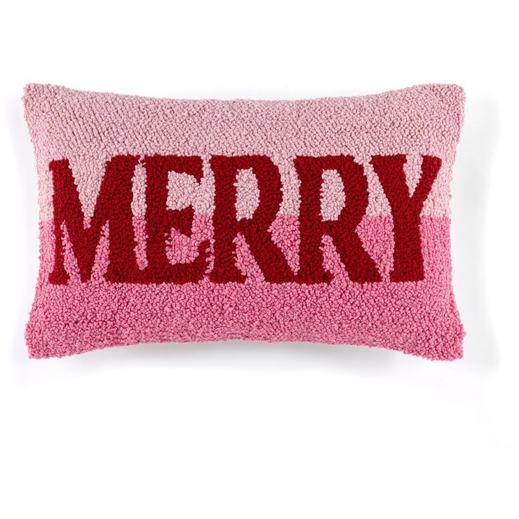 Shiraleah "Merry" Pink and Red Decorative Pillow | Target