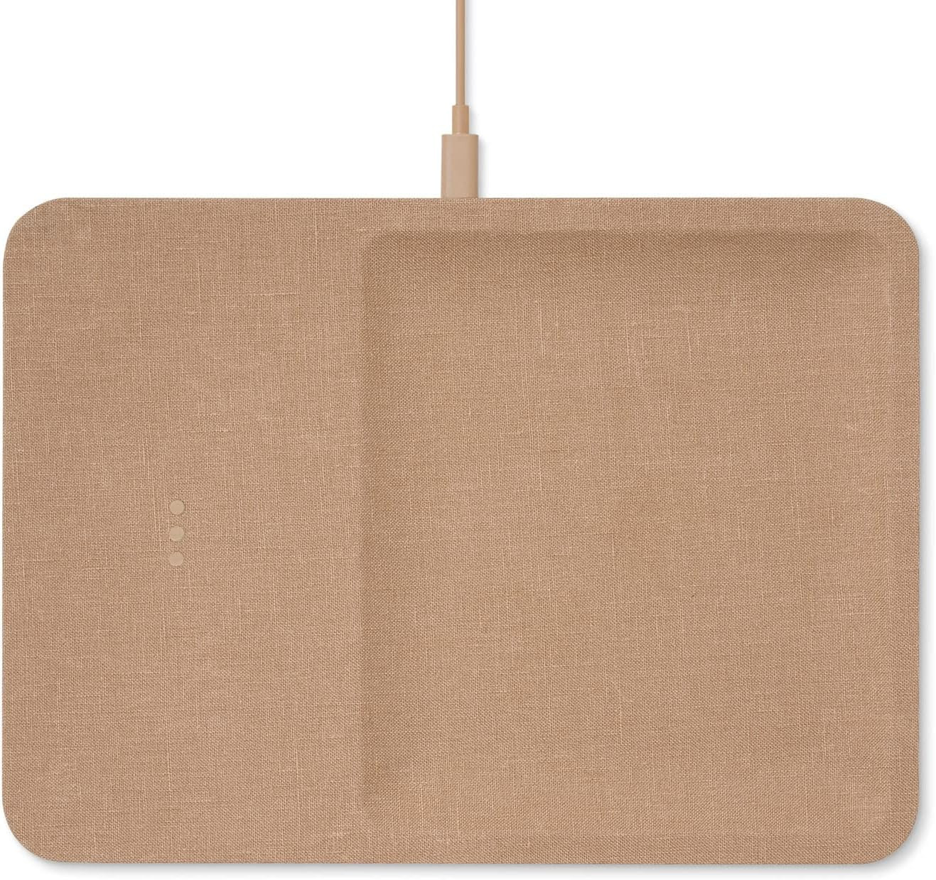 Courant Catch:3 - Belgian Linen Wireless Charging Station and Valet Tray (Camel) - Qi Certified -... | Amazon (US)