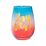 Slant 10-04859-056 20 ounce Stemless Wine Glass (Yay USA), Clear | Amazon (US)