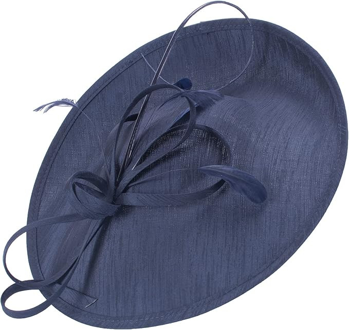 Lawliet Women Navy Blue Wedding Occasion Sinamay Fascinator Hat Headband Headpiece T444 | Amazon (US)