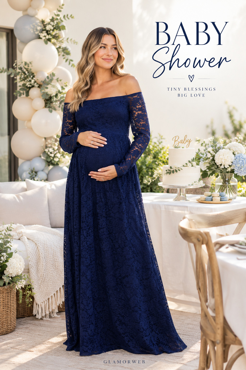 This navy lace dress is sooo pretty for a baby shower, especially if you want something a little different from the usual pink or white. The off-the-shoulder neckline is super flattering and the lace makes it feel feminine and dressed up without trying too hard. Such a gorgeous pick for a fall baby shower too. 💙
#BabyShowerDress #MaternityDress #BabyShowerOutfit #MaternityStyle #FallBabyShower #MaternityFashion #MomToBeStyle #PregnancyStyle #BlueMaternityDress #LaceDress #MaternityPhotos #BabyShowerInspo 

 #LTKSeasonal #LTKSaleAlert #LTKBump
