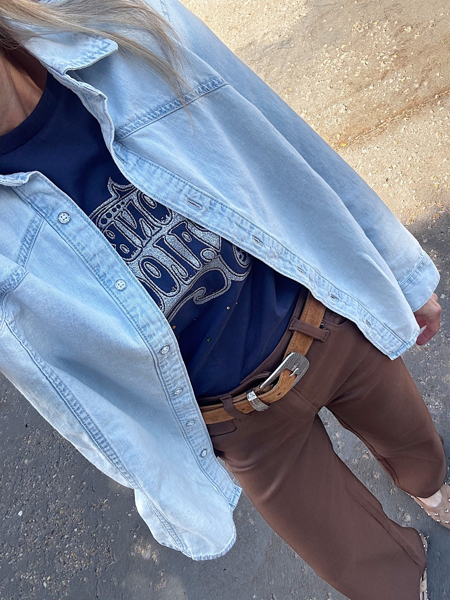 Last chance to get all the Mother & Paige jeans on sale! Love these coated ones! My Tshirt is on sale too