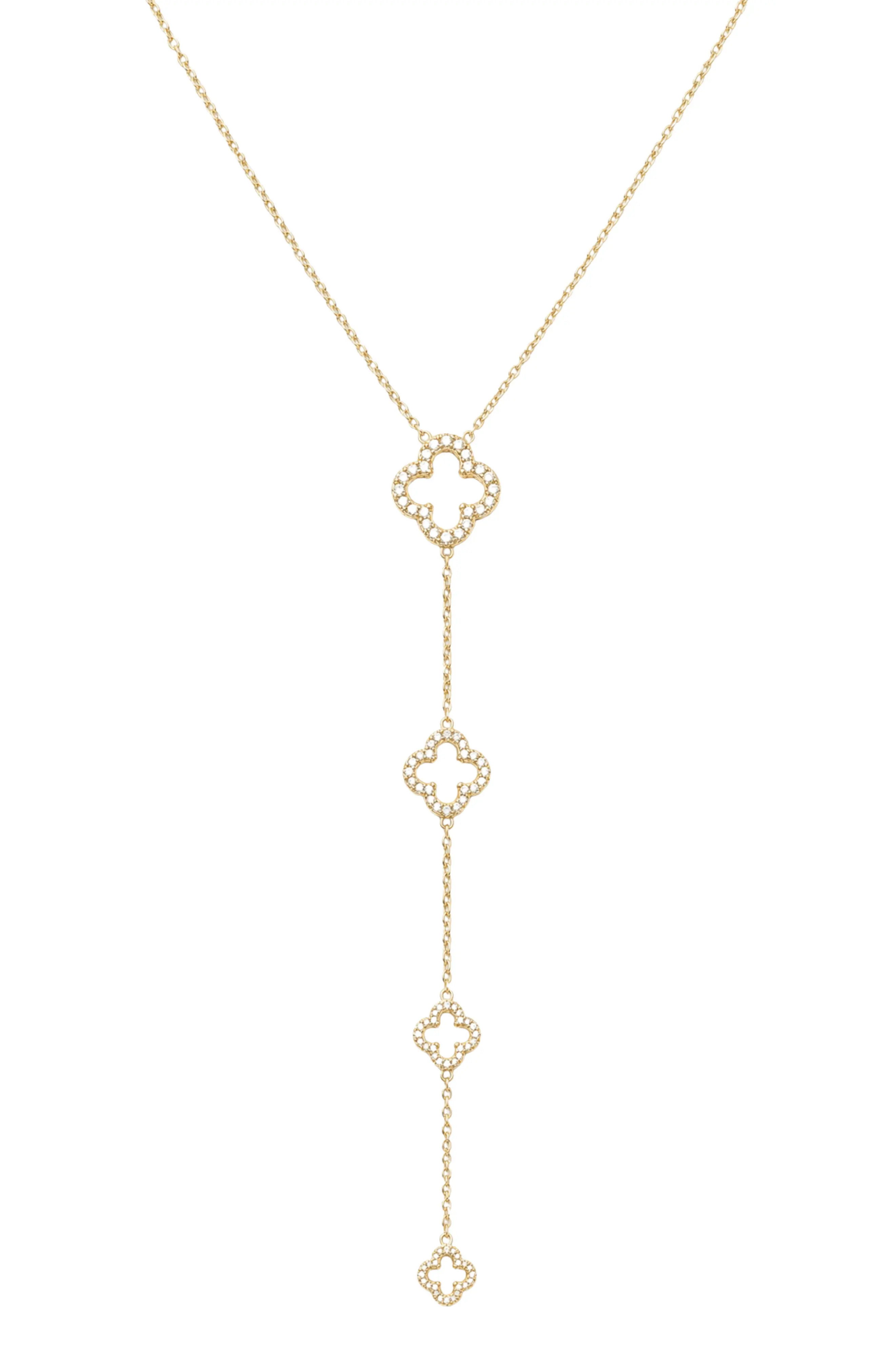 Graduated Pavé Clover Necklace (Women) | Nordstrom | Nordstrom
