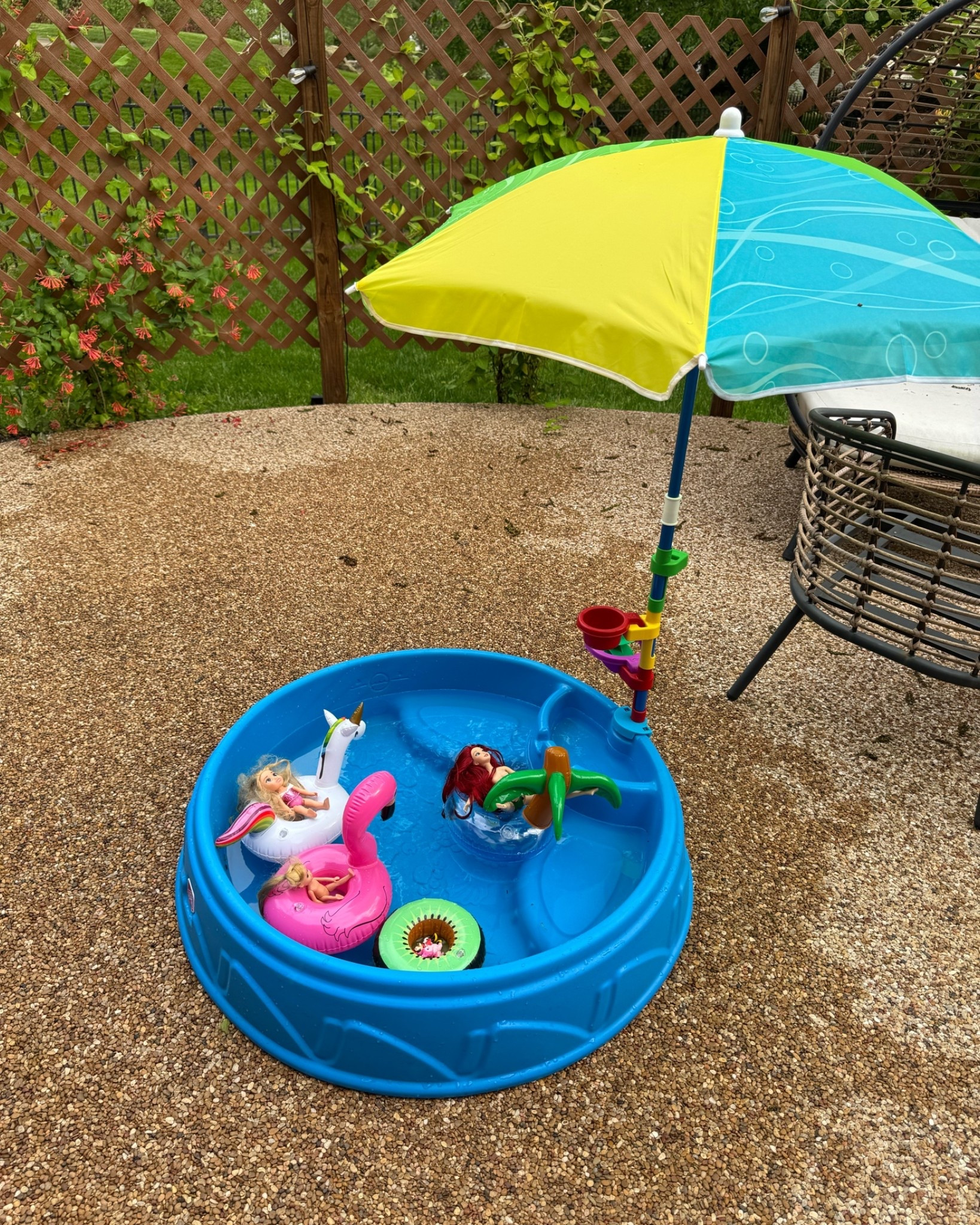 The kids love this kiddy pool, especially for playing with their dolls and cars. Also how cute are these little floats??? They are for drinks in the pool but make perfect Barbie floats! I love the umbrella and I got a cover for it for when it’s not in use that I will link too!

#LTKmomlife #LTKKids
