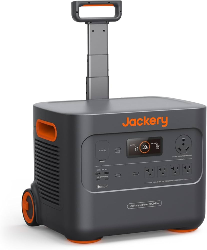 Jackery Portable Power Station Explorer 3000 Pro, Solar Generator with 3024Wh, 2x100W PD Ports, 2... | Amazon (US)