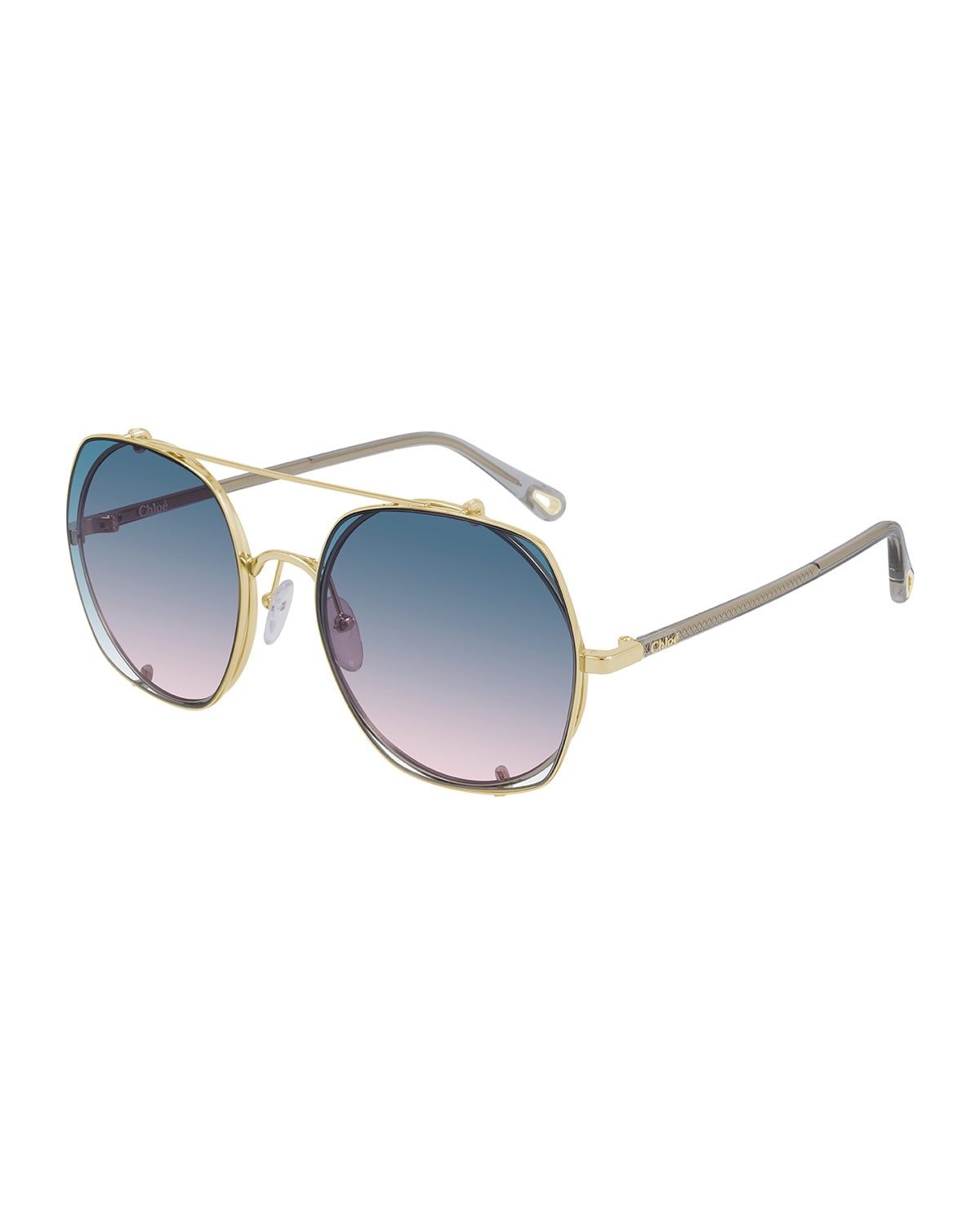 Geometric Metal Sunglasses | Neiman Marcus
