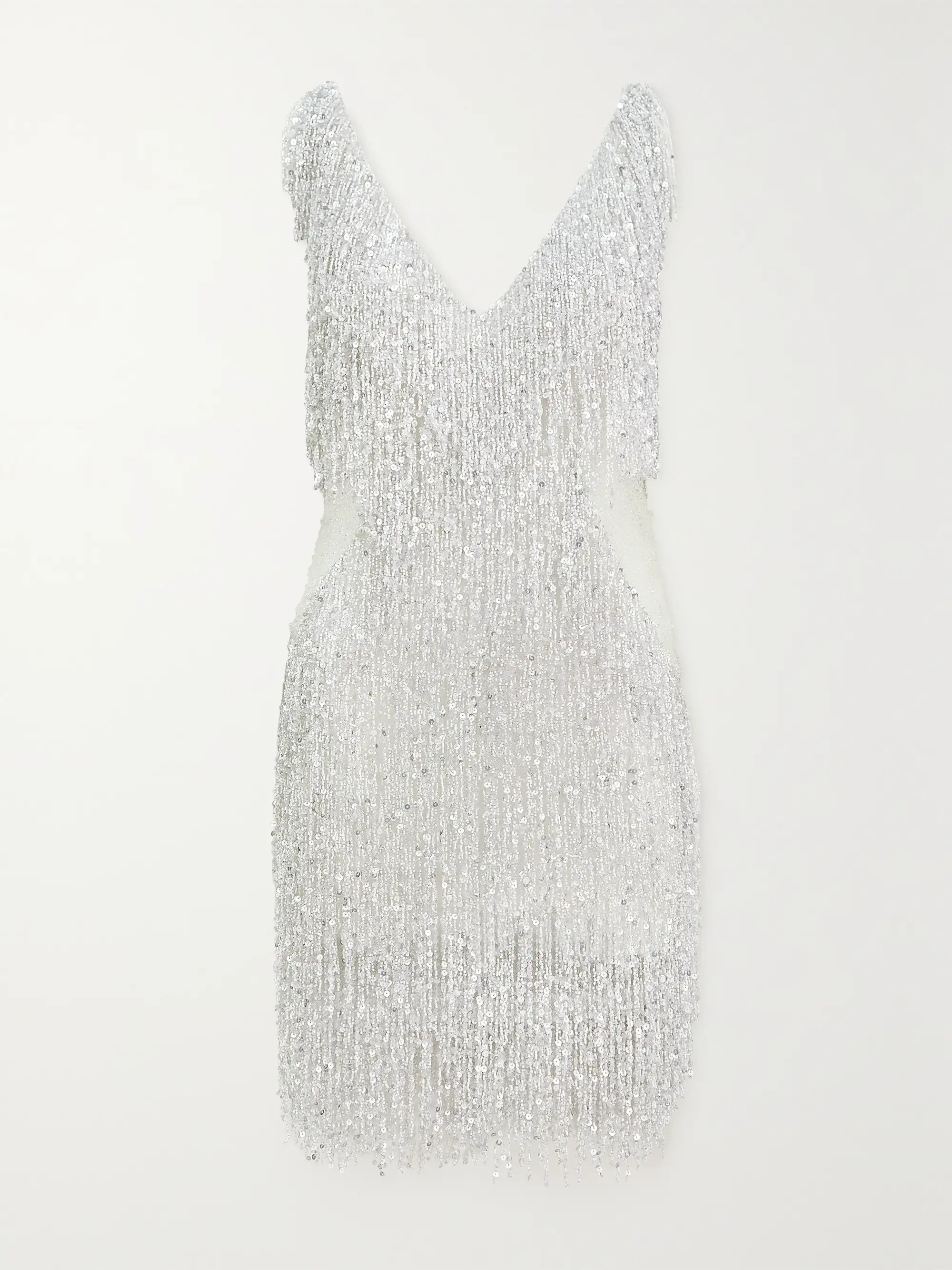 White Gatsby embellished chiffon mini dress | NAEEM KHAN | NET-A-PORTER | NET-A-PORTER (UK & EU)