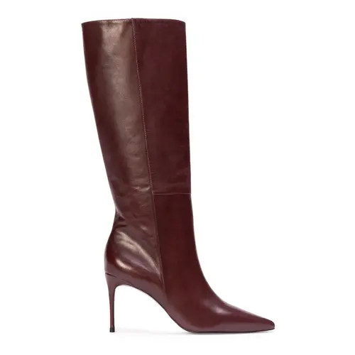 BLACK SUEDE STUDIO Kath 80 Boot in Bordeaux Leather at Nordstrom, Size 38.5 Eu | Nordstrom