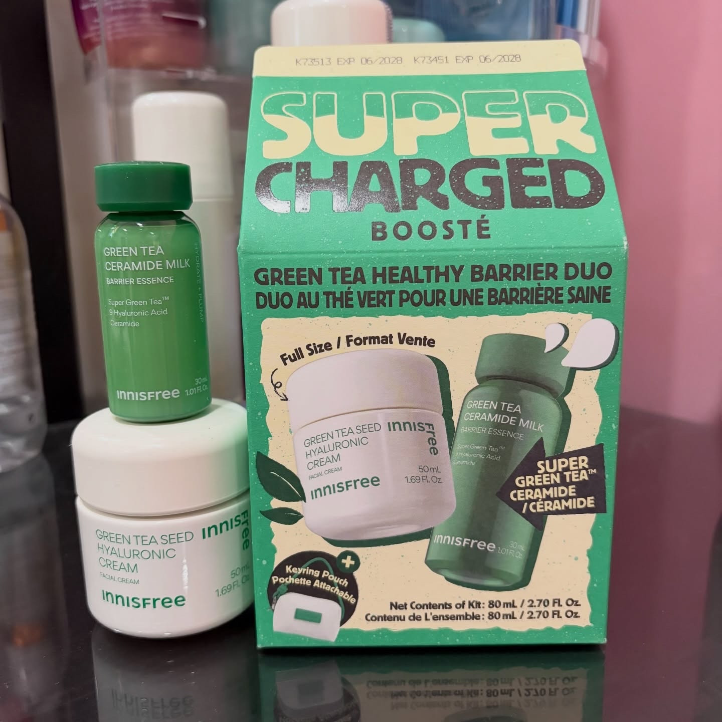 ⭐️PROUCT REVIEW⭐️

This product was gifted to me by @innisfreeusa for my honest review.

The Innisfree Supercharged Green Tea Heathy Barrier Duo contains 2 products meant to help protect skins barrier and lock in moisture. It also comes with a cute mini pouch!

⭐️Green Tea Cream is rich in amino acids and antioxidants which helps provide moisture to skin. This is a medium thickness cream that feels very soothing once applied to skin it leaves no residue and absorbs quickly.

⭐️Green Tea Ceramide Milk is great for deeply hydrating as well as soothing and nourishing skin with ingredients like green tea ceramide, vitamin E, rice bran oil and hyaluronic acid. I am obsessed with milky products right now and this is a great milky toner. I love how this feels on my skin. I already have the full size in my cart to purchase!

This is a great duo for all skin types. Innisfree has great ingredients that you can feel good about using on your face. I’ve experienced no sensitivity or irritation while using their products, in fact quite the opposite - they are very soothing and gentle.

#innisfreeambassador #INNISFREEUSA #SuperchargedReview #productreview #ugc